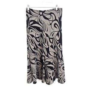 Per Una Size 12S Black Gray Long Skirt